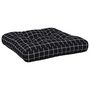 Voir la diapositive 5 : VIDAXL Coussins de palette lot de 2 motif a carreaux noir tissu