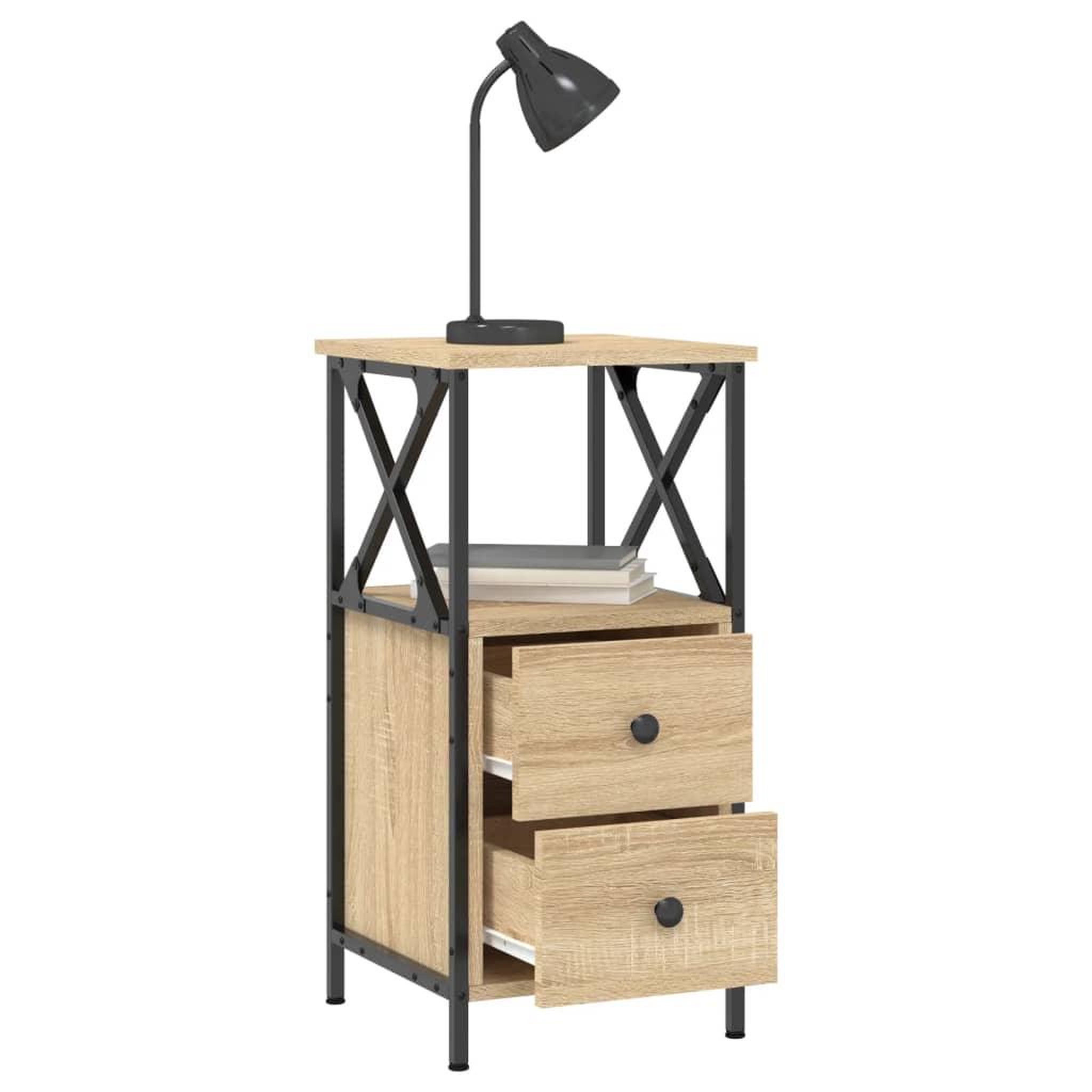 Voir la diapositive 4 : VIDAXL Table de chevet chene sonoma 34x35,5x70 cm bois d'ingenierie