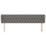 Voir la diapositive 3 : VIDAXL Tete de lit avec oreilles Gris fonce 183x23x78/88 cm Tissu
