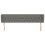 Voir la diapositive 3 : VIDAXL Tete de lit avec oreilles Gris fonce 183x23x78/88 cm Tissu