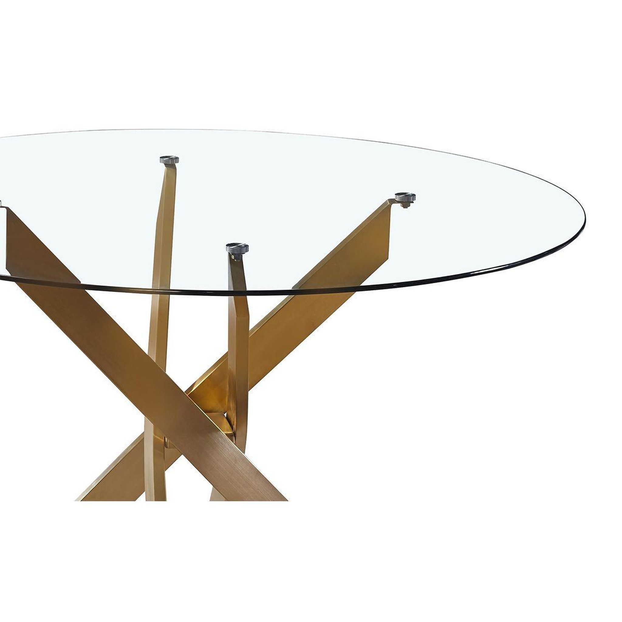 Voir la diapositive 3 : Paris Prix Table de repas ronde design  rixa  120cm or