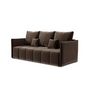 Voir la diapositive 4 : BEST MOBILIER Petra - canapé 3 places convertible avec coffre - en velours