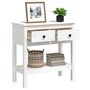 Voir la diapositive 5 : VIDAXL Table console Blanc 75x35x75 cm Bois massif de pin