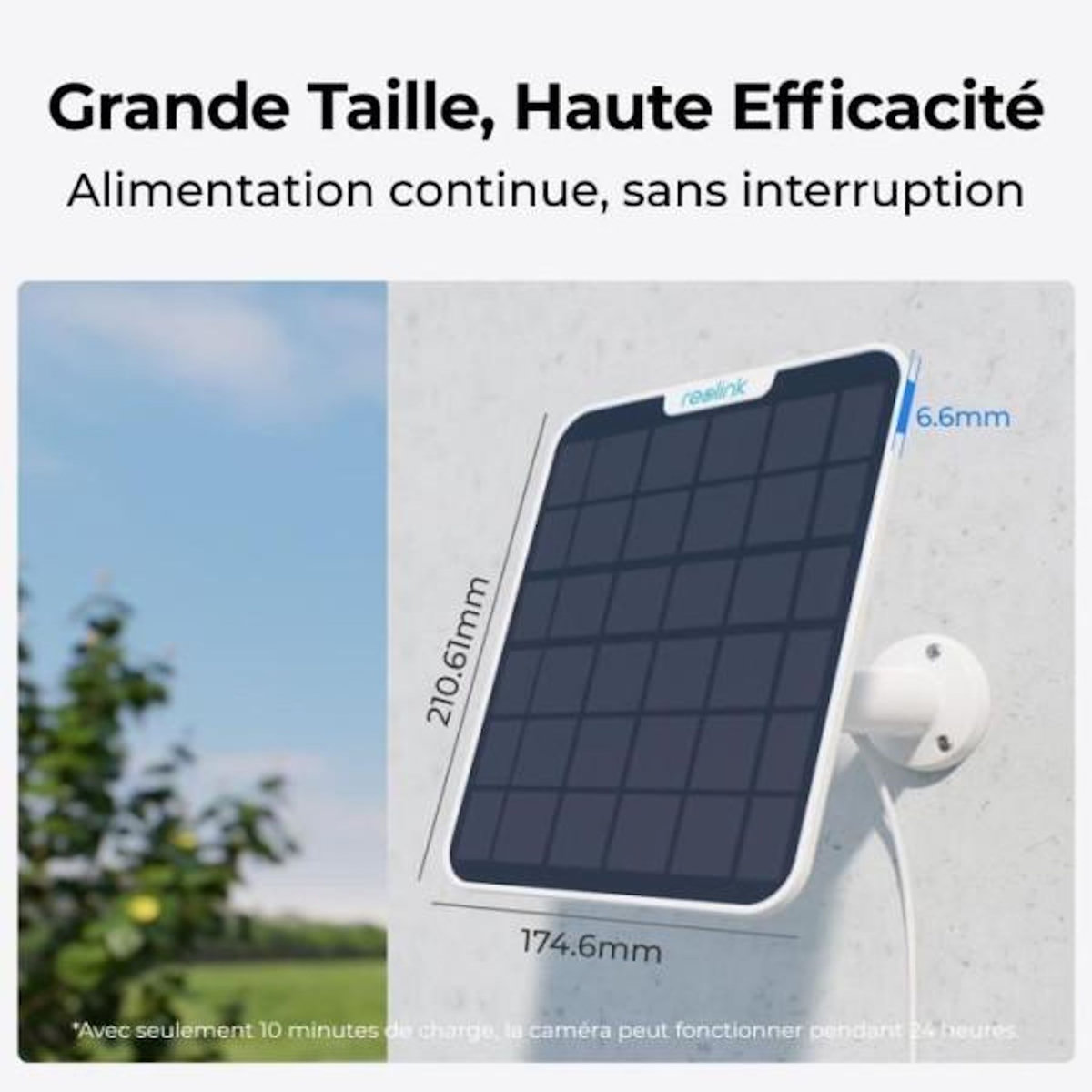 REOLINK Panneau solaire - REOLINK - SR3 - 5,8 W - Blanc