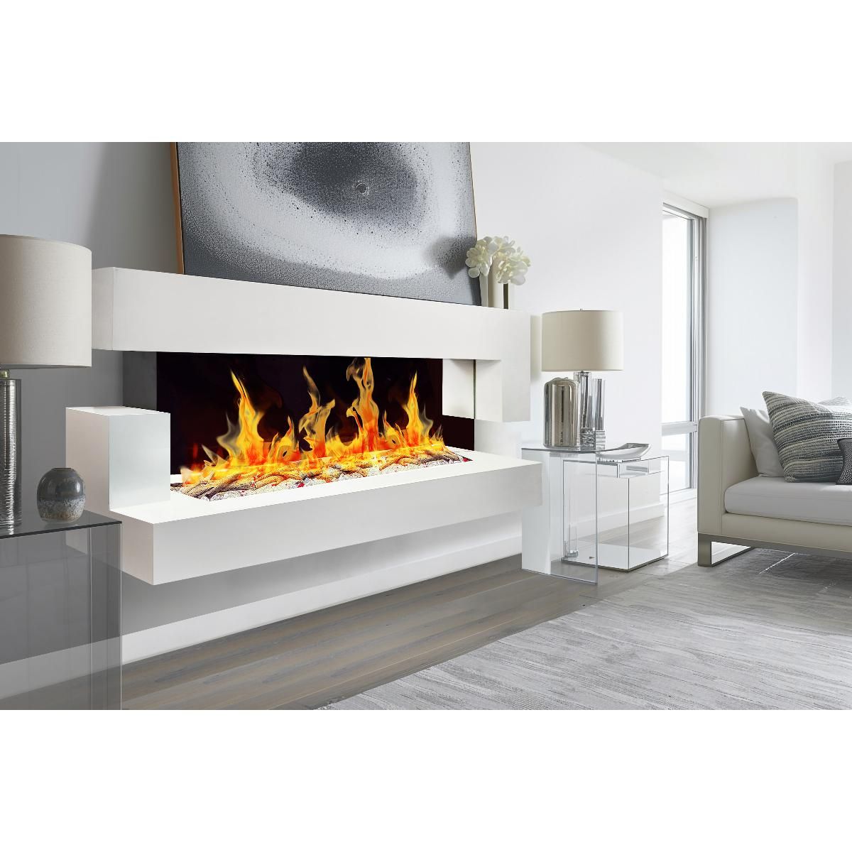 Chemin'arte Cheminée électrique 2000w quartz 3xl 150cm - quartz 3xl