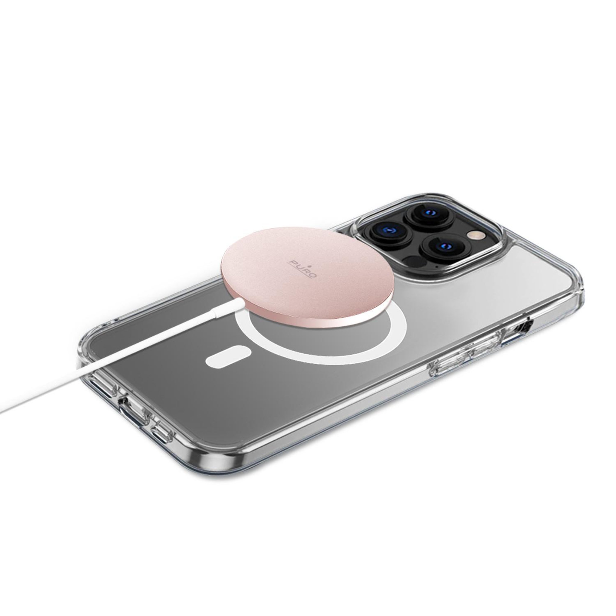 Voir la diapositive 3 : Puro PURO CUSBCMAG1ROSE chargeur d'appareils mobiles Smartphone Rose USB Recharge sans fil Intérieure