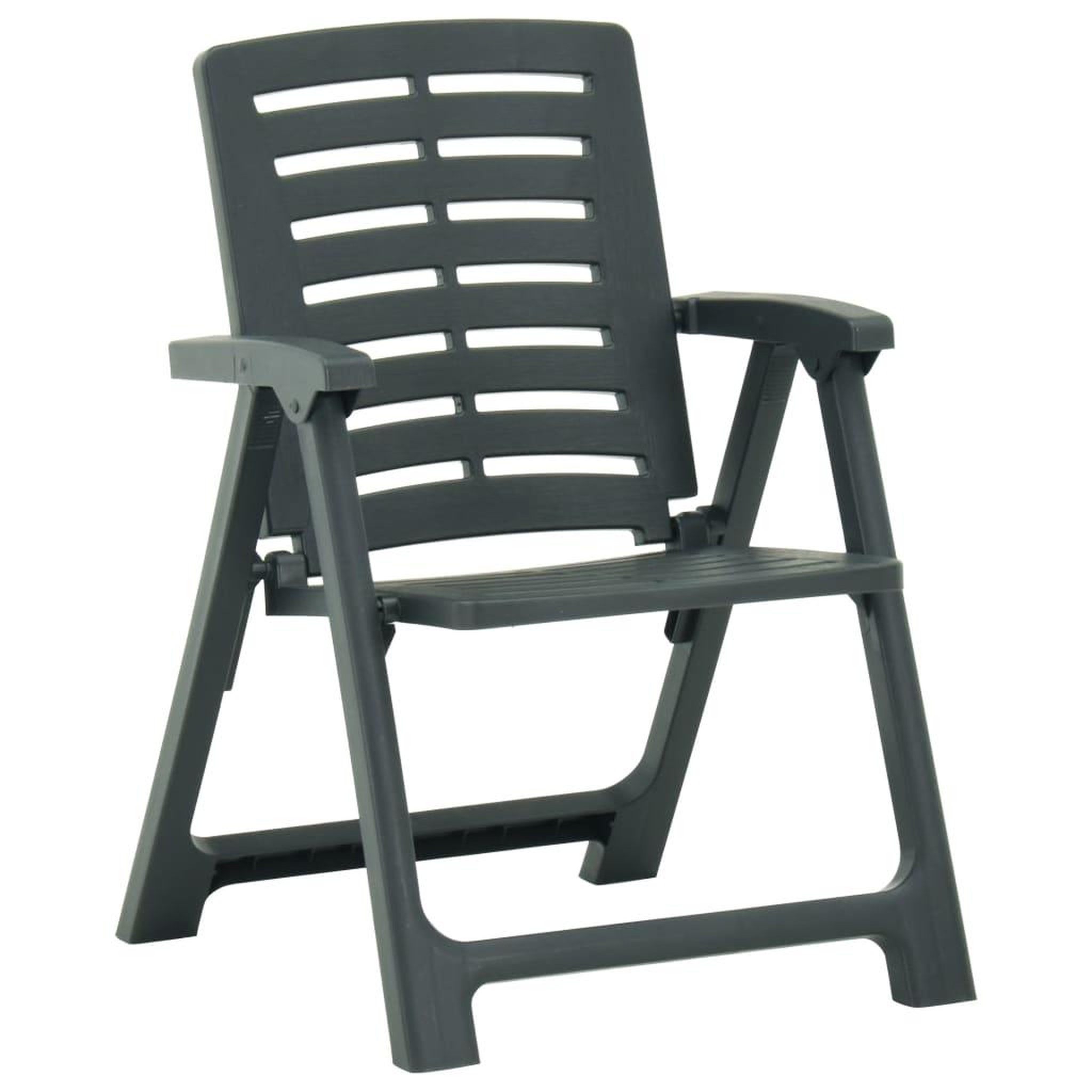 Voir la diapositive 4 : VIDAXL Ensemble de bistro pliable 3 pcs Plastique Vert
