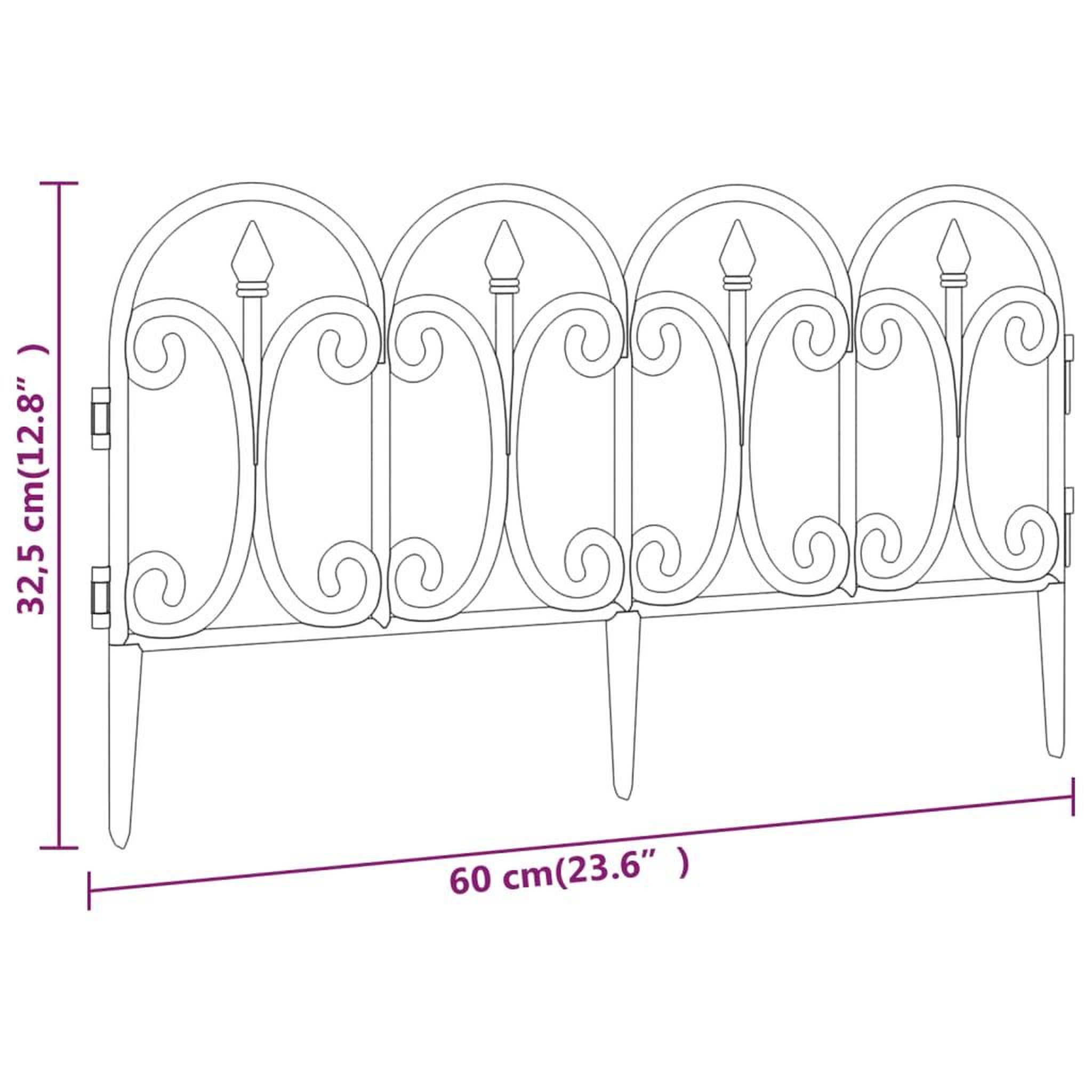Voir la diapositive 6 : VIDAXL Bordures de pelouse 17 pcs Blanc 10 m PP