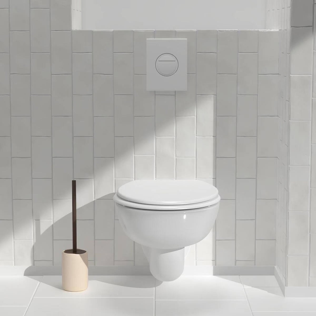 FIVE Brosse WC en Résine  Olea  41cm Beige