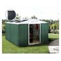Voir la diapositive 2 : Habitat et Jardin Abri de jardin métal -  Rosas   - 10,85 m² avec panneaux solaires - Vert