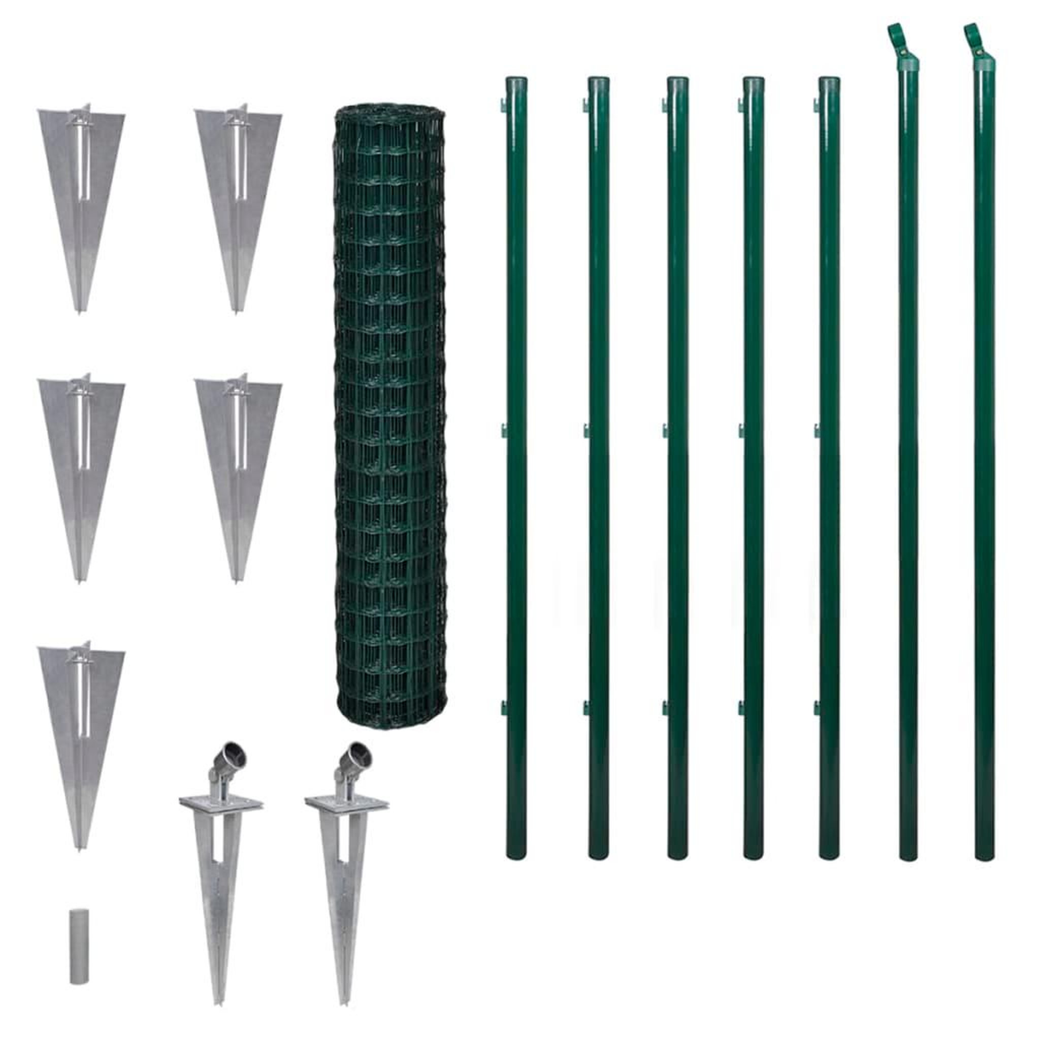 Voir la diapositive 2 : VIDAXL Cloture Euro Acier 10 x 1,7 m Vert