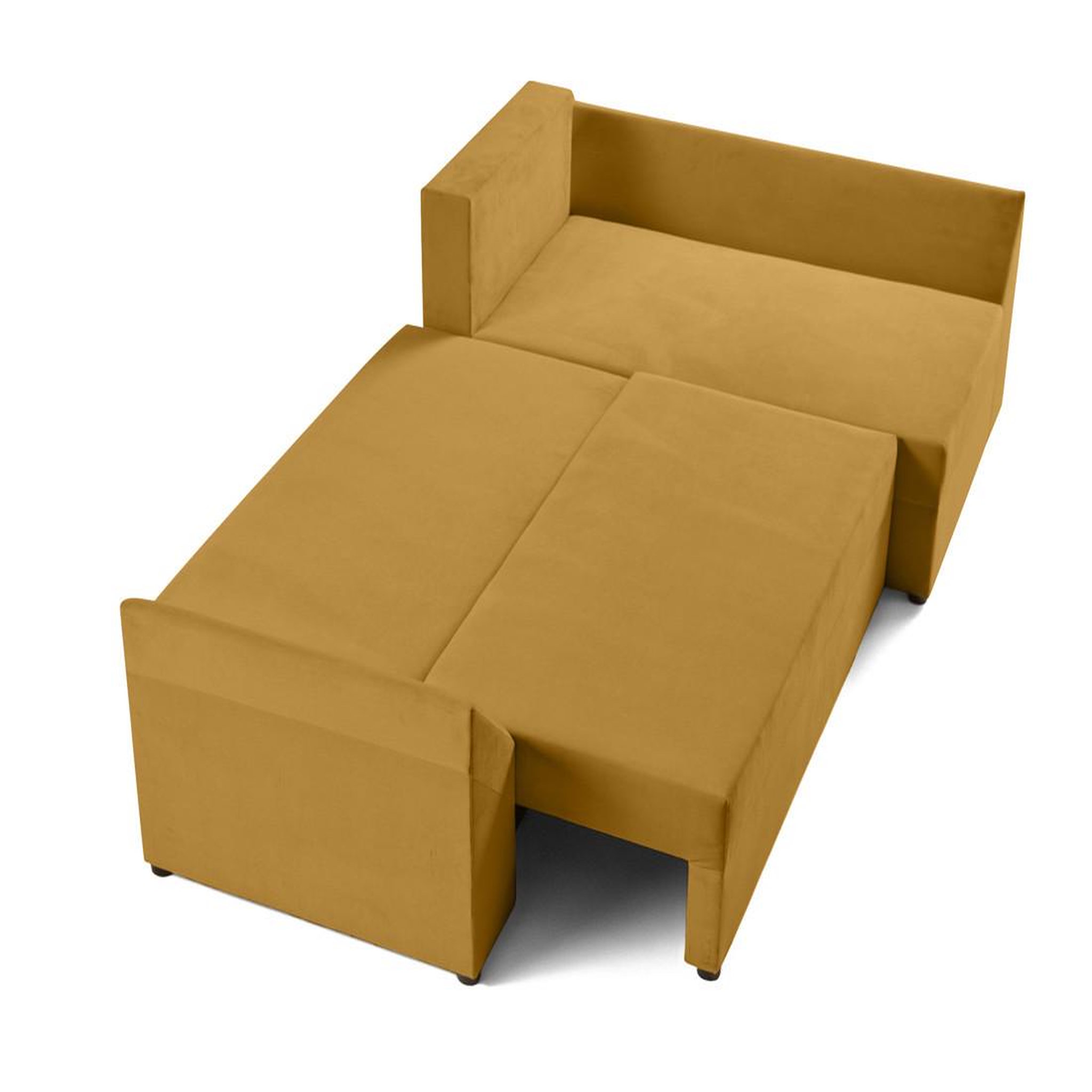 Voir la diapositive 3 : BEST MOBILIER Mike - canapé d'angle réversible - 4 places - convertible avec coffre - en velours