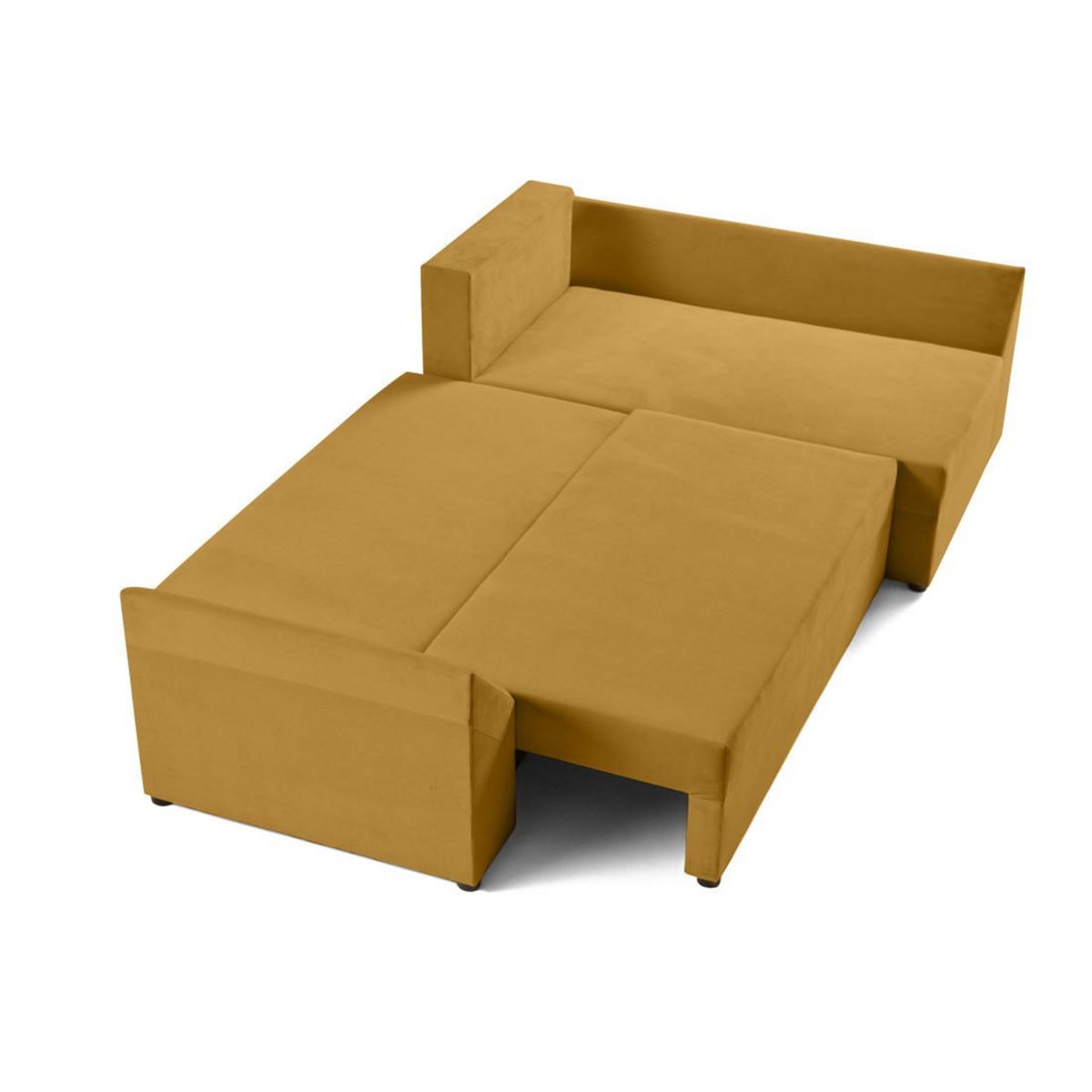 BEST MOBILIER Mike - canapé d'angle réversible - 4 places - convertible avec coffre - en velours