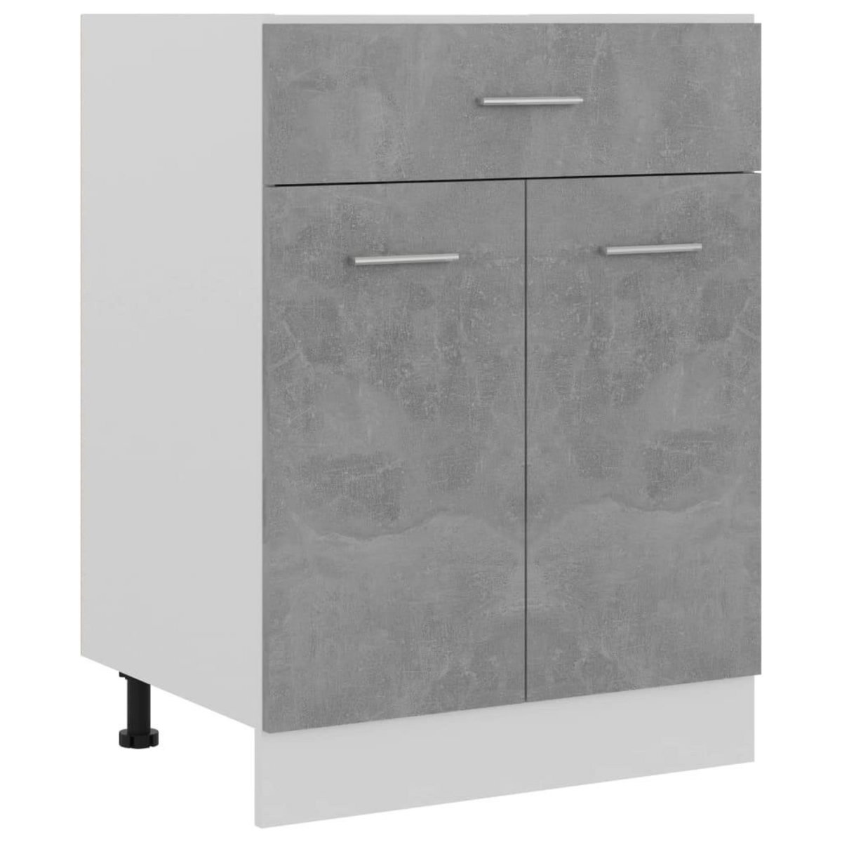 VIDAXL Armoire de plancher a tiroir Gris beton Bois d'ingenierie