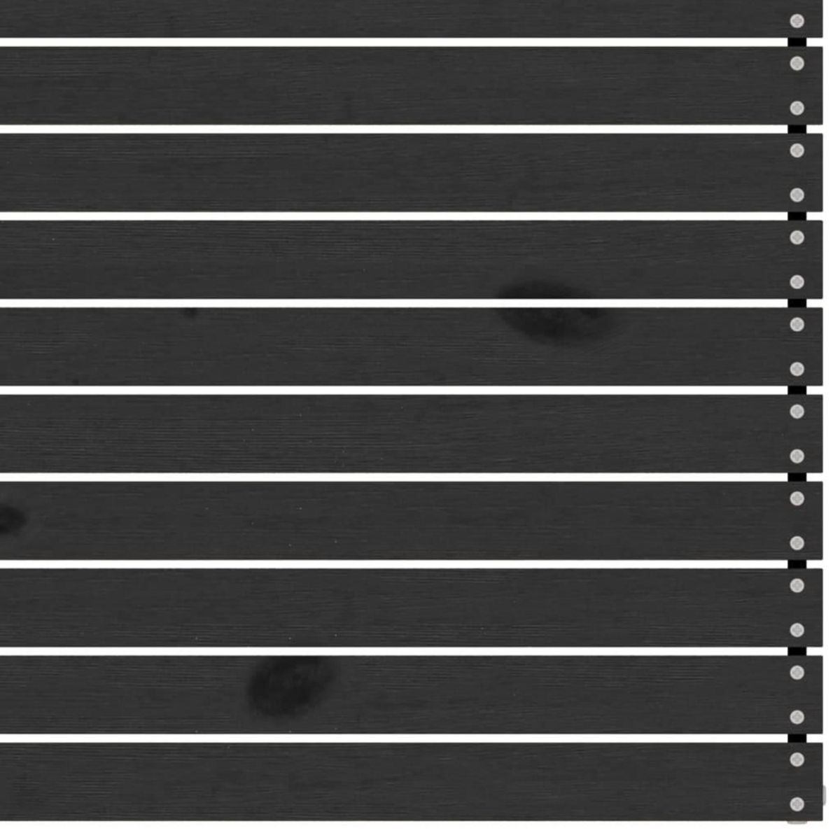 VIDAXL Salon de jardin 6 pcs Noir Bois de pin massif