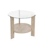 Habitat et Jardin Table basse en bois  Clara  - 75 x 75 x 40 cm - TravertinTransparent