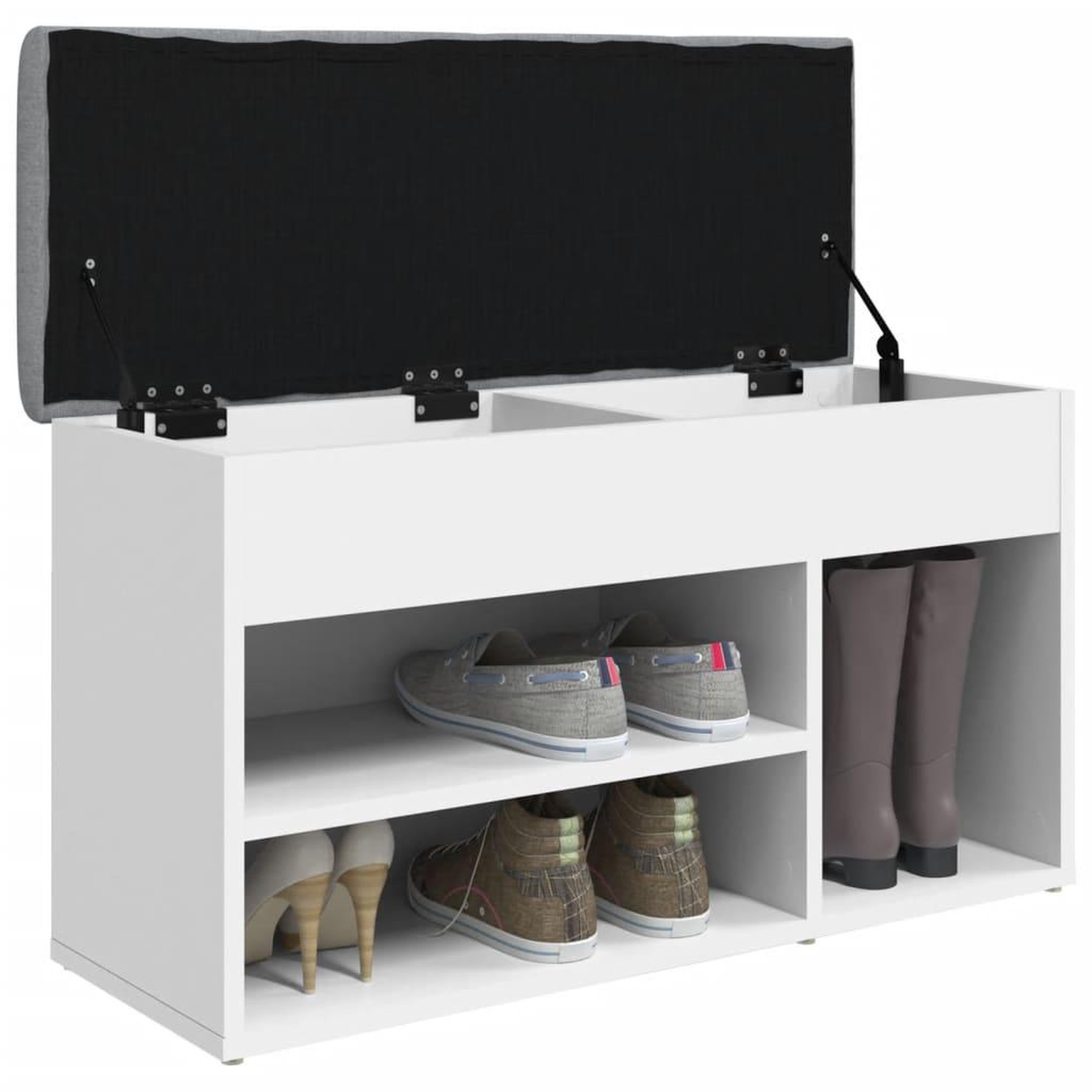 Voir la diapositive 4 : VIDAXL Banc a chaussures blanc 82x32x45,5 cm bois d'ingenierie