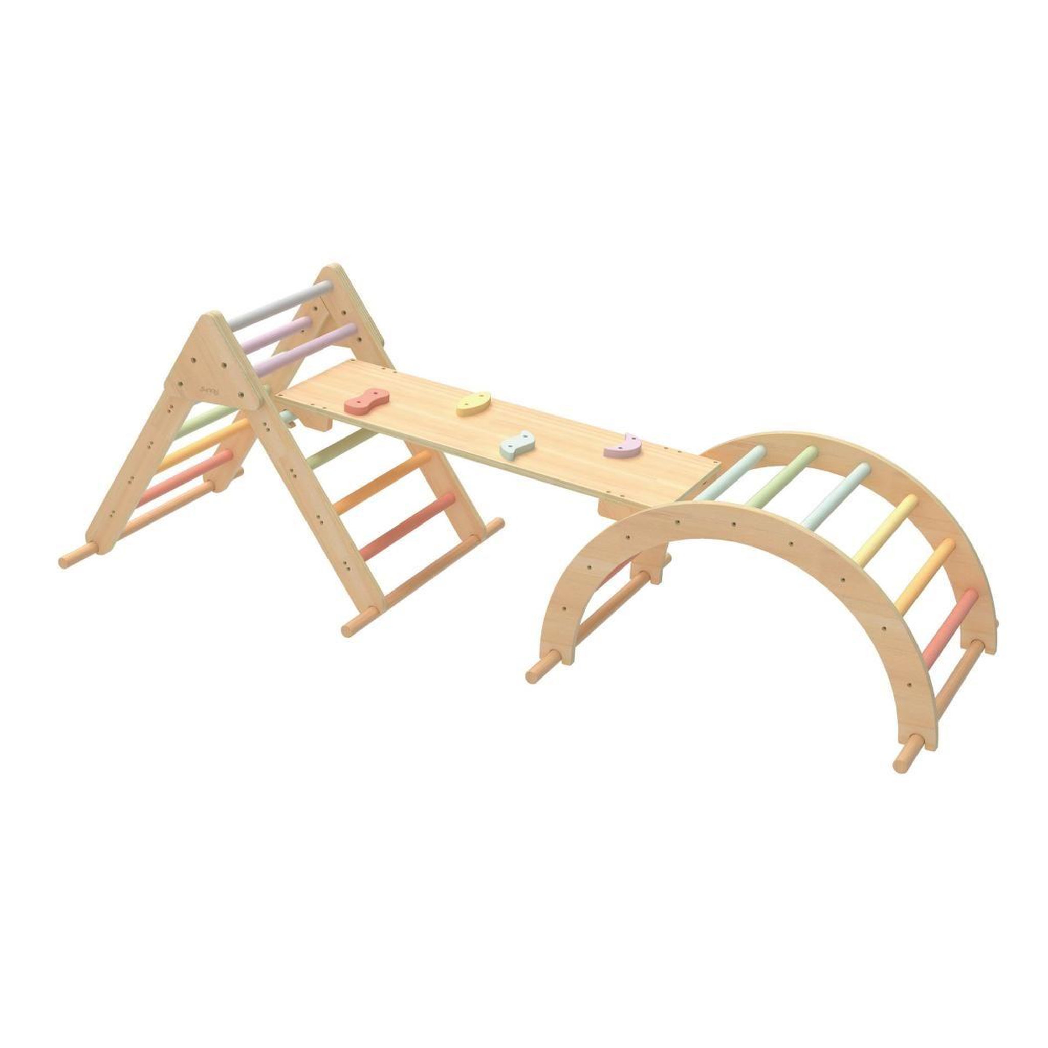 Axi House Structure d'escalade charlie 3-en-1 pastel
