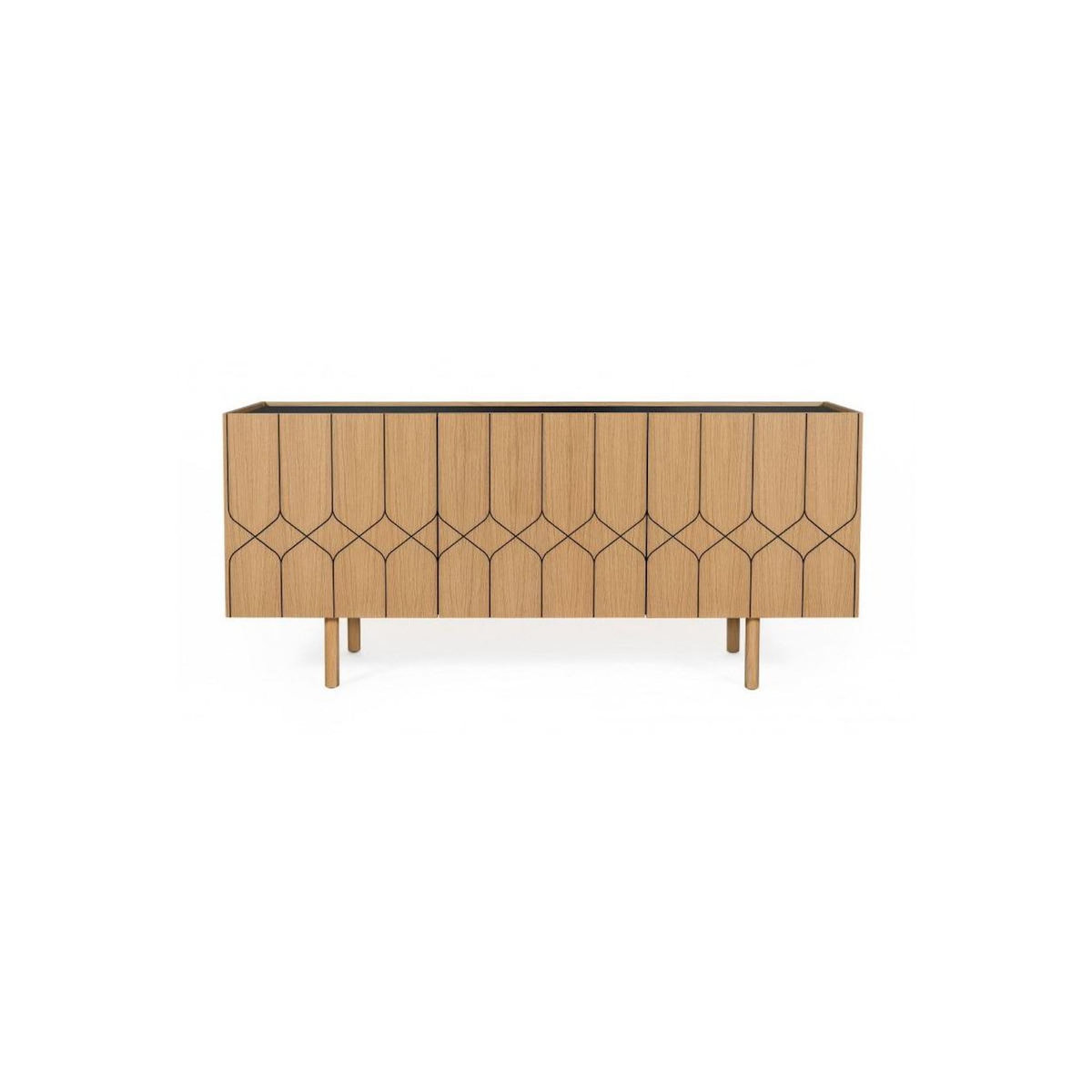 Paris Prix Buffet Design en Bois Massif  Porto II  175cm Chêne
