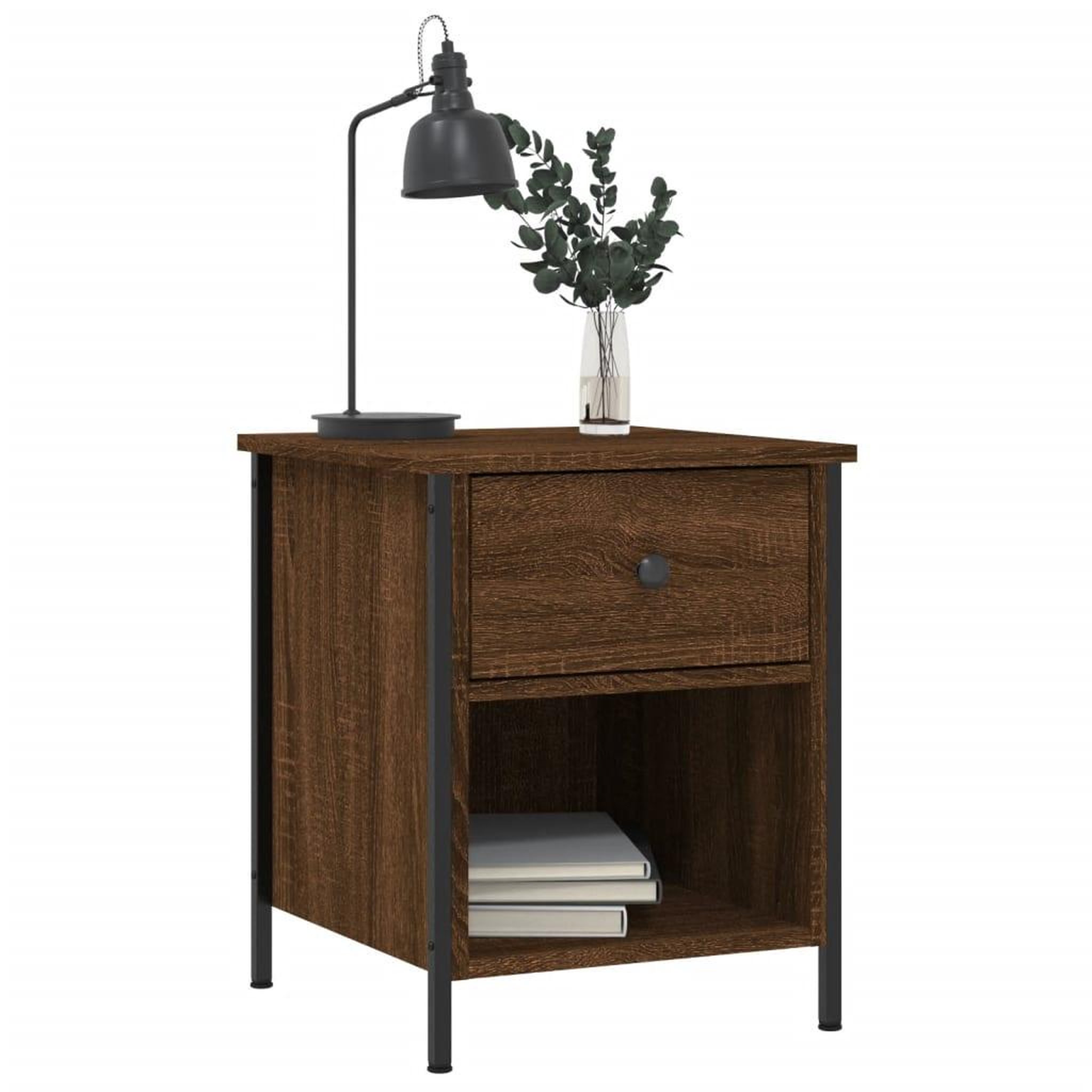 Voir la diapositive 4 : VIDAXL Tables de chevet 2pcs chene marron 40x42x50cm bois d'ingenierie