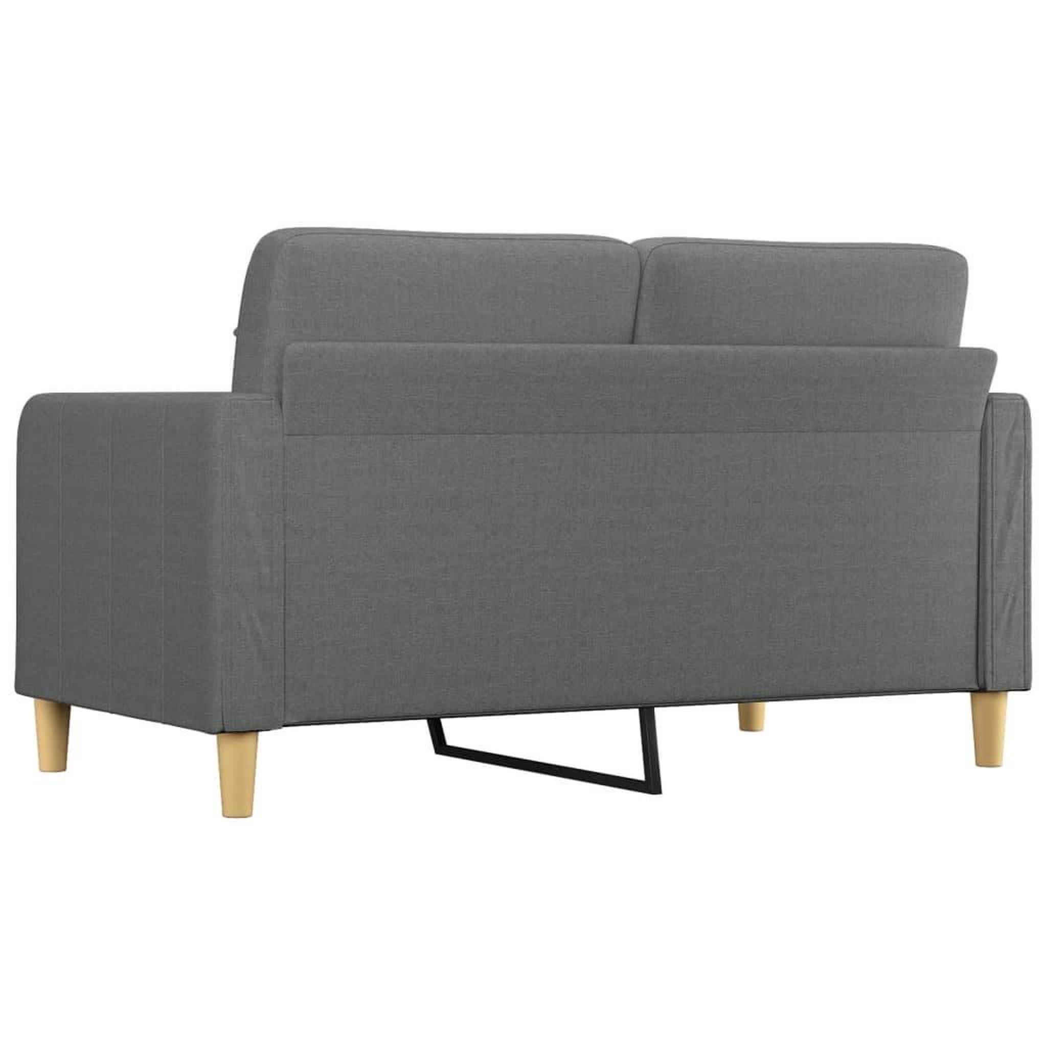 Voir la diapositive 5 : VIDAXL Canape a 2 places Gris fonce 140 cm Tissu