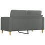 Voir la diapositive 5 : VIDAXL Canape a 2 places Gris fonce 140 cm Tissu