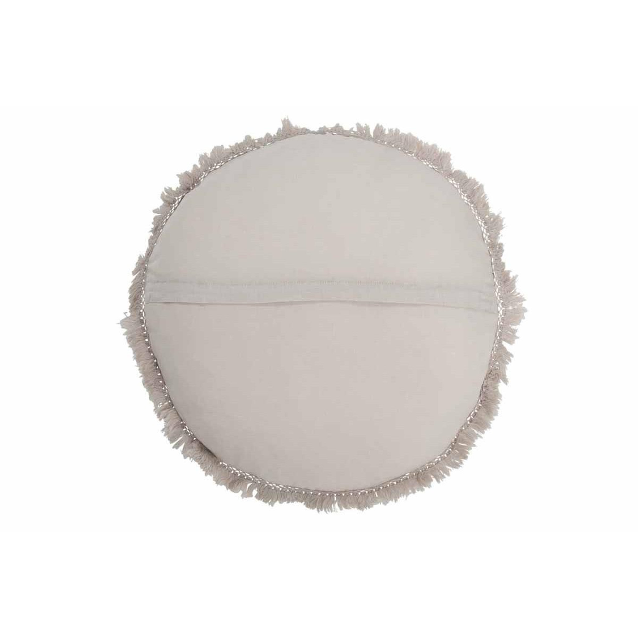 Voir la diapositive 2 : J-LINE Coussin rond en velours  rosta  50cm gris