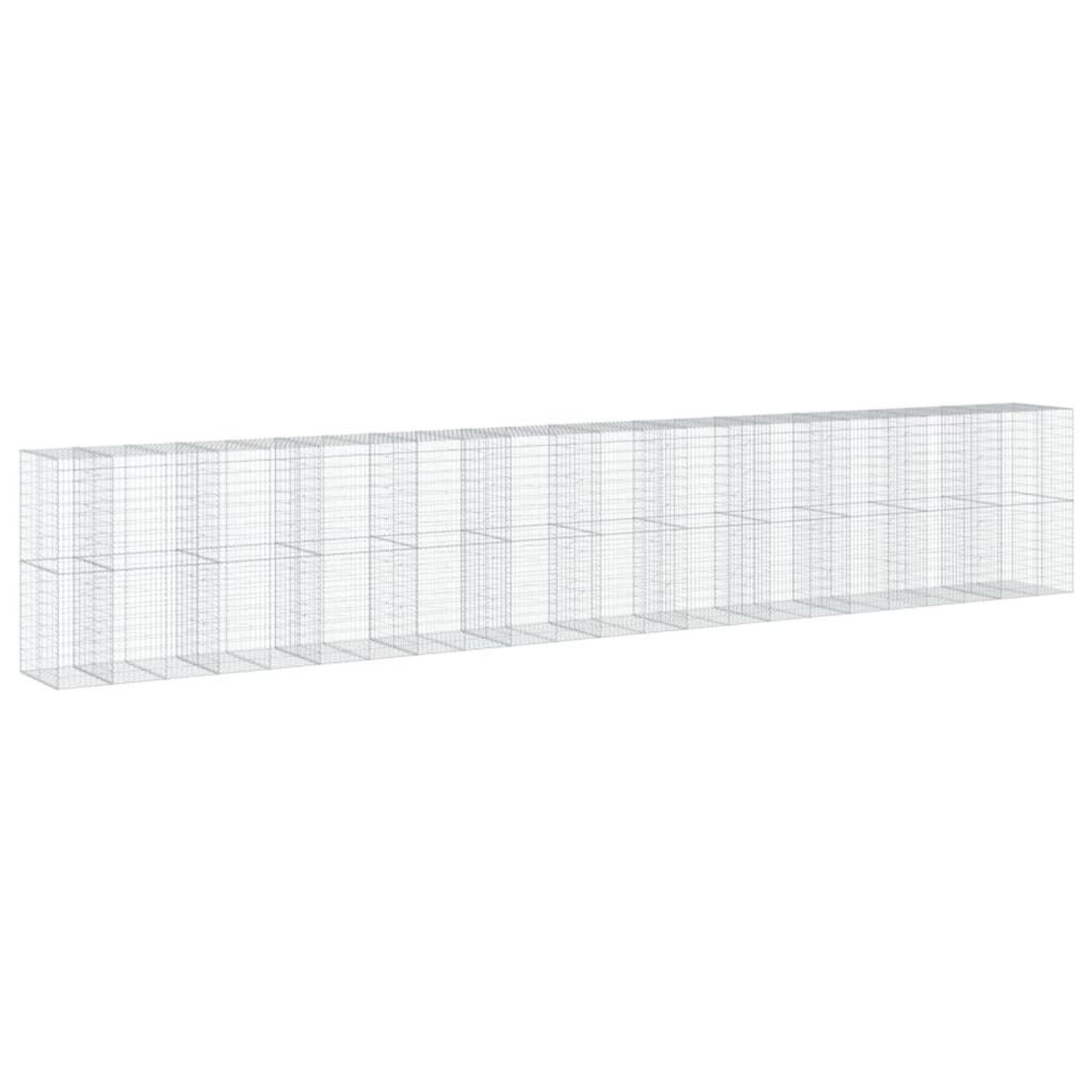 Voir la diapositive 5 : VIDAXL Panier gabion avec couvercle 1150x100x200 cm fer galvanise