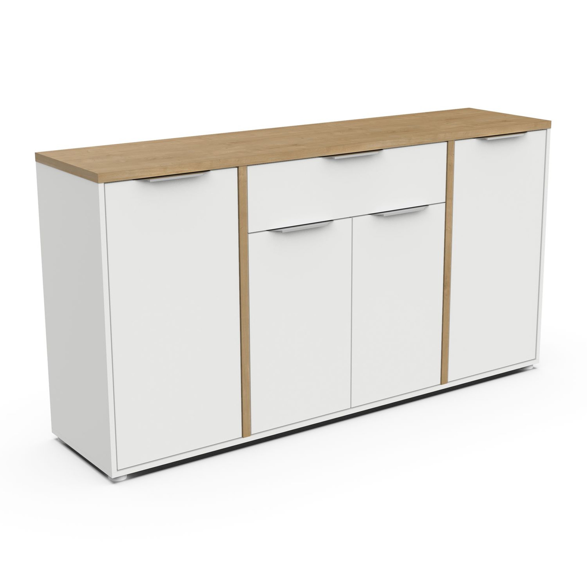 Voir la diapositive 4 : Buffet 4 portes 1 tiroirs L160 cm ILYES