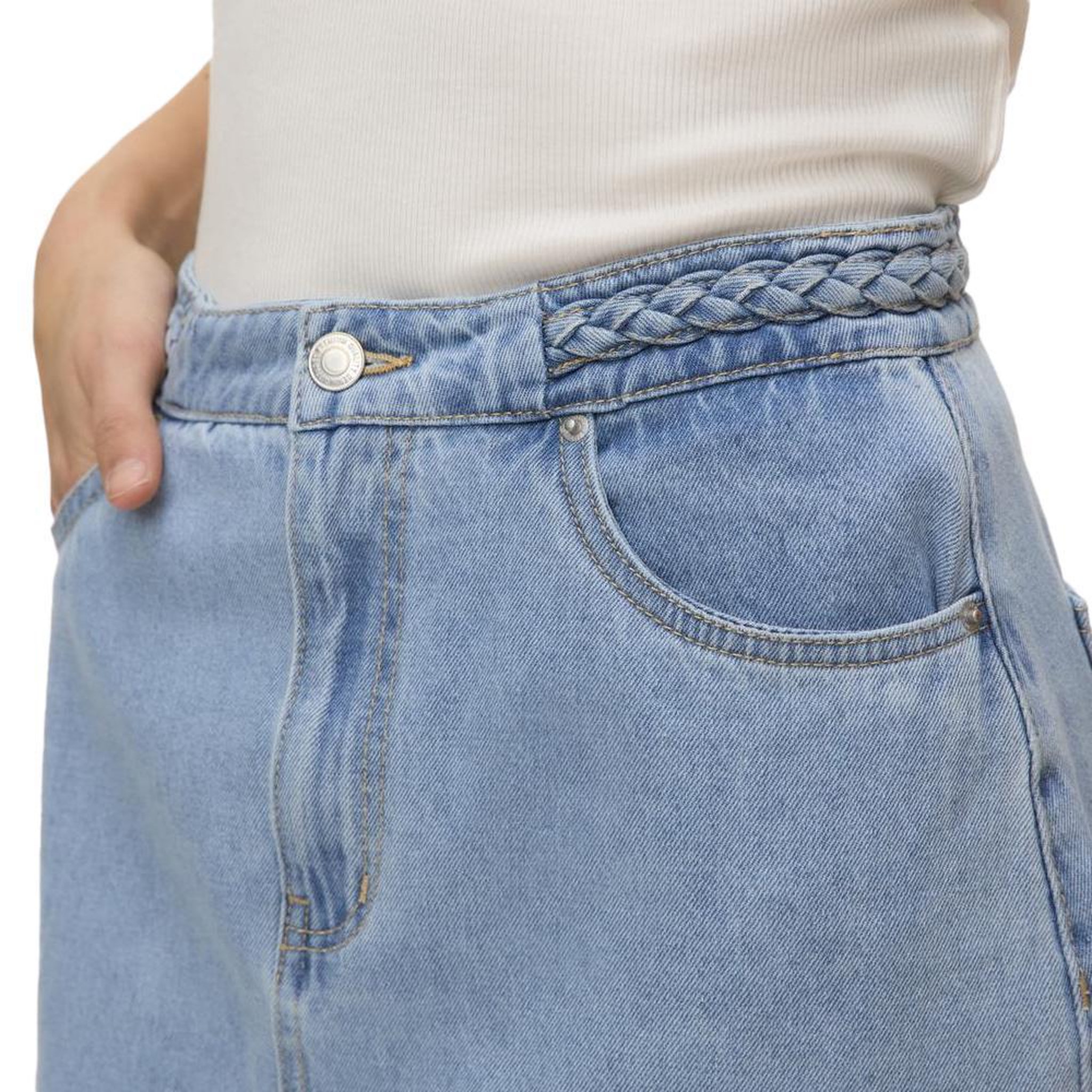 Voir la diapositive 3 : Vero Moda Jupe Longue Jean Bleu Femme Vero Moda Veri