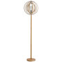 Voir la diapositive 1 : HOMCOM Lampadaire sur Pied Circulaire 40 W Max. Abat-Jour bois naturel clair dim. Ø 38 x 160 cm