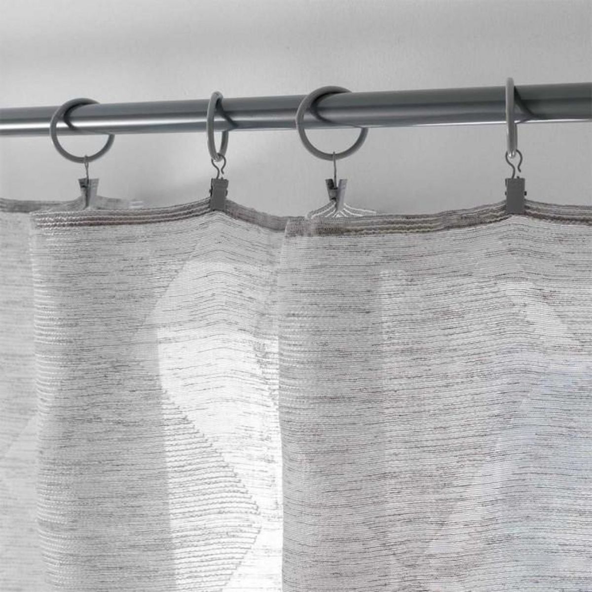 Paris Prix Lot de 10 Anneaux  Pince  12cm Gris