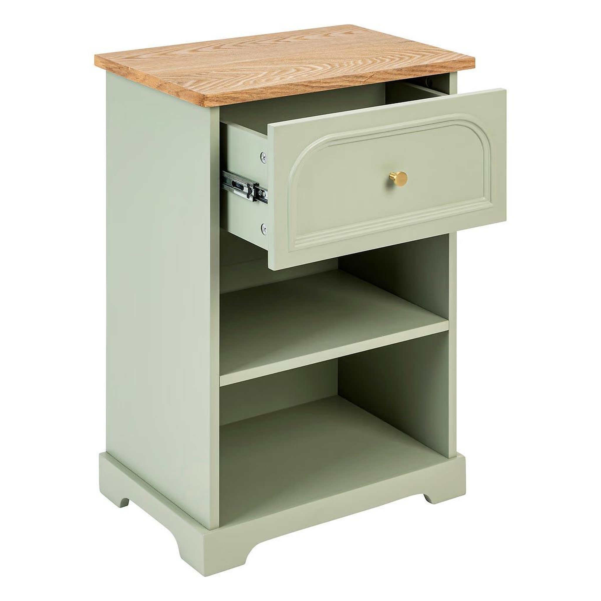 Voir la diapositive 2 : ATMOSPHERA Table de chevet avec tiroir  mohéa  67cm vert céladon