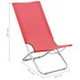 Voir la diapositive 6 : VIDAXL Chaises de plage pliables lot de 2 Rouge Tissu
