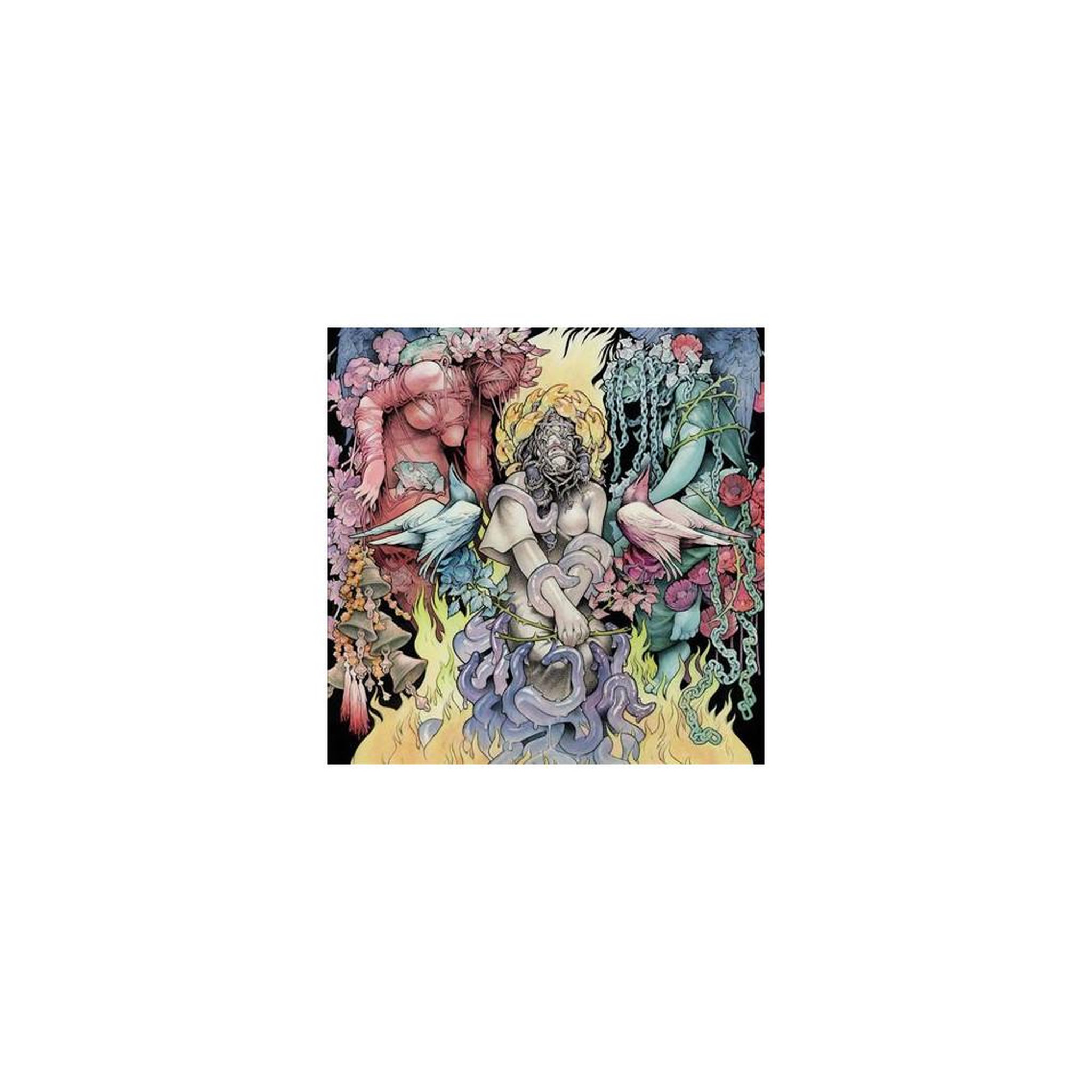 Album vinyle lp 12 pouces deluxe edition stone baroness, coloris multicolore rose jaune vert bleu, visuel fantasy surréaliste, 1 disque