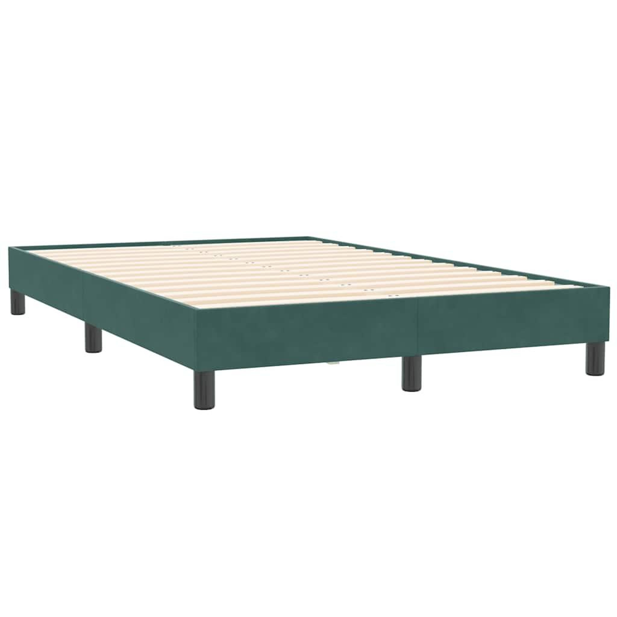Voir la diapositive 2 : VIDAXL Cadre de lit sans matelas vert fonce 120x210 cm velours