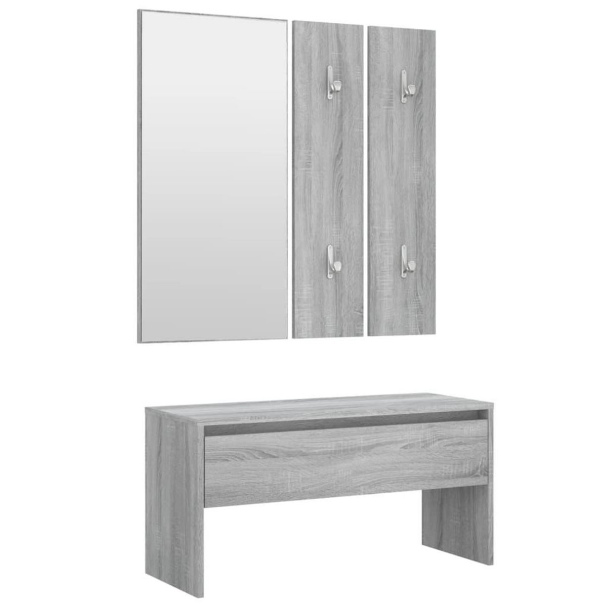 VIDAXL Ensemble de meubles de couloir Sonoma gris Bois d'ingenierie