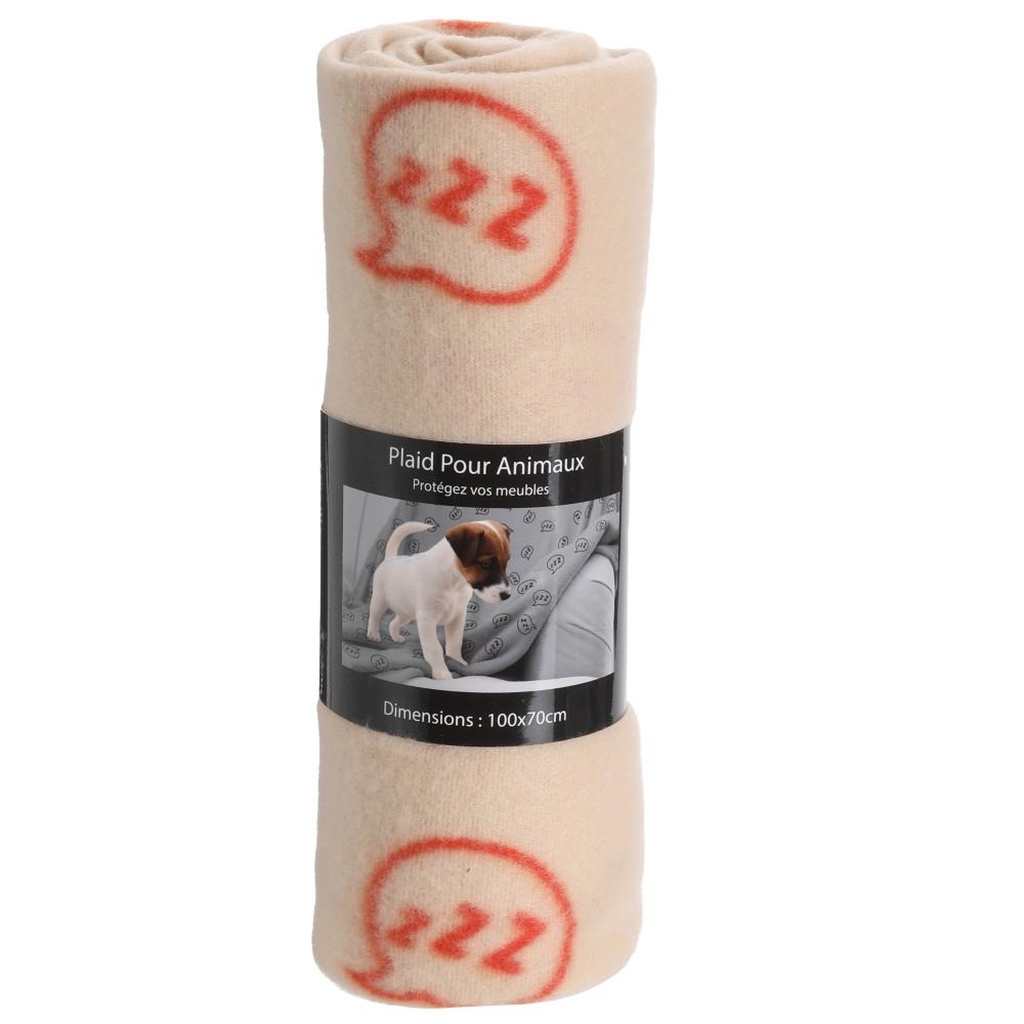 Voir la diapositive 2 : MON AMI LUKI Plaid imprime pour chien