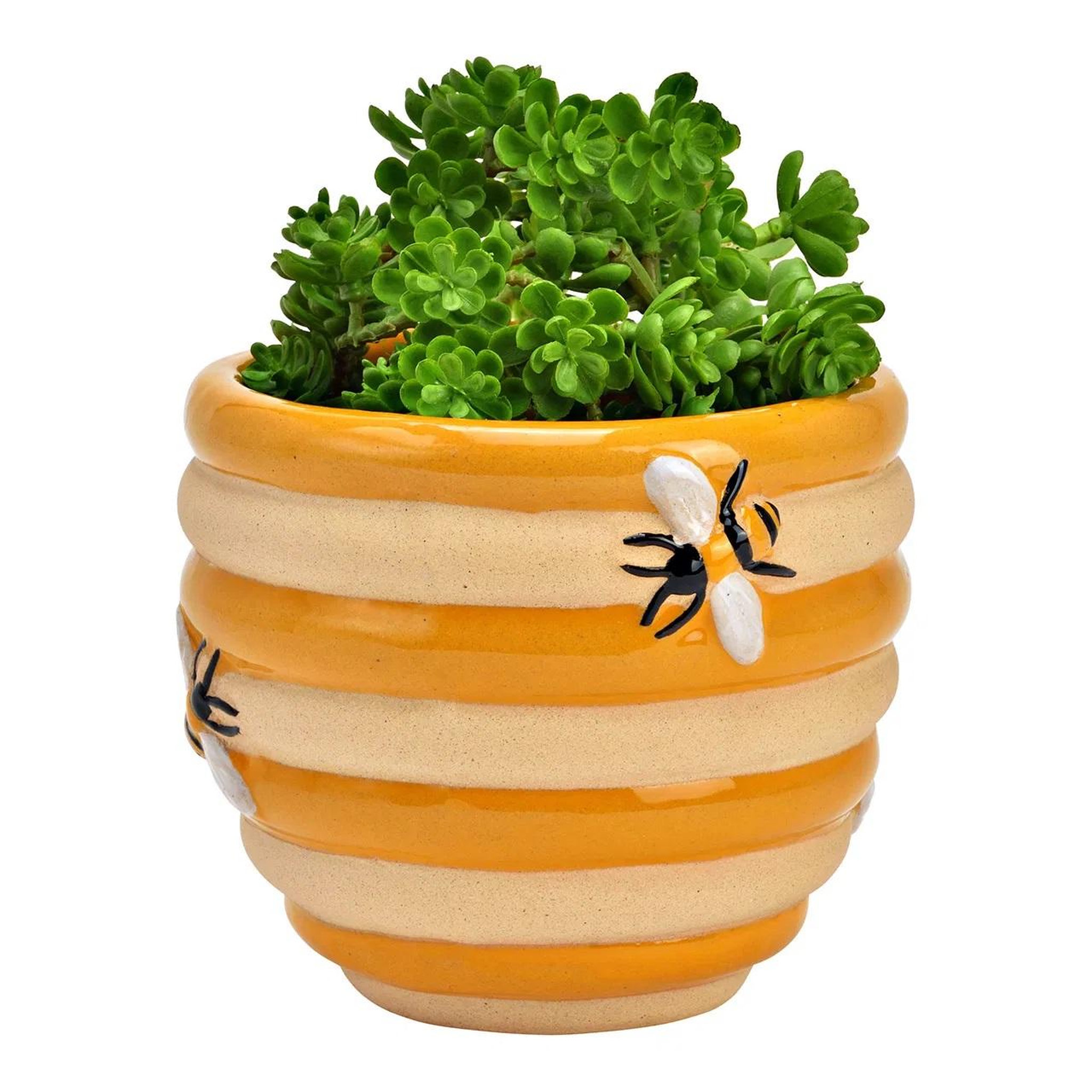 Voir la diapositive 2 : Eden Pot de fleurs ruche en faïence 12 x 10 x 12 cm