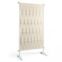 Voir la diapositive 1 : ID MARKET Paravent extérieur claustra décoratif 80 x 150 cm sangles beige et métal blanc