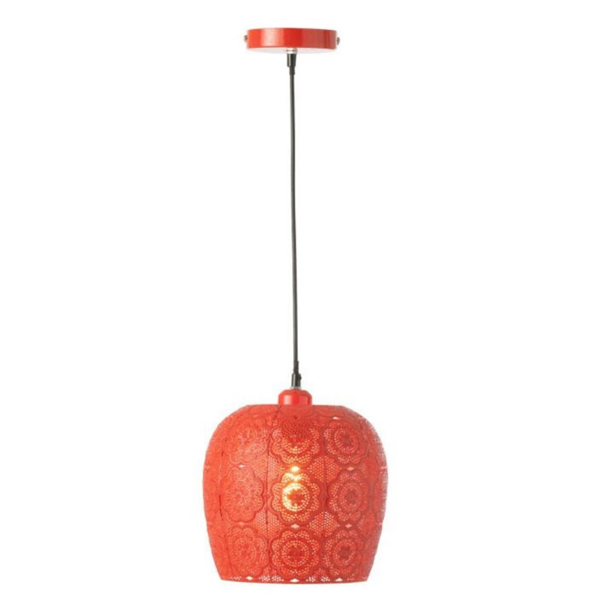 Paris Prix Lampe Suspension en Métal  Alive  39cm Rouge