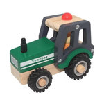 BB&CO Tracteur en bois vert avec roue en caoutchouc