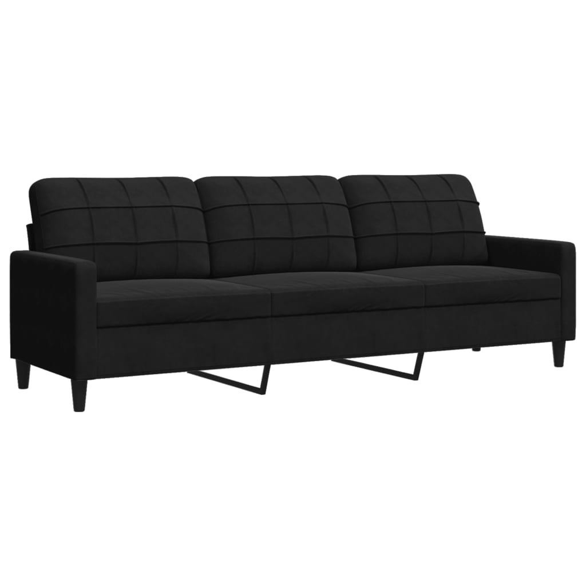 Voir la diapositive 5 : VIDAXL Ensemble de canapes 2 pcs avec coussins Noir Velours