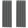 Voir la diapositive 2 : VIDAXL Rideaux en voile avec œillets 2 pcs gris fonce 140x260 cm