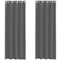 Voir la diapositive 2 : VIDAXL Rideaux en voile avec œillets 2 pcs gris fonce 140x260 cm