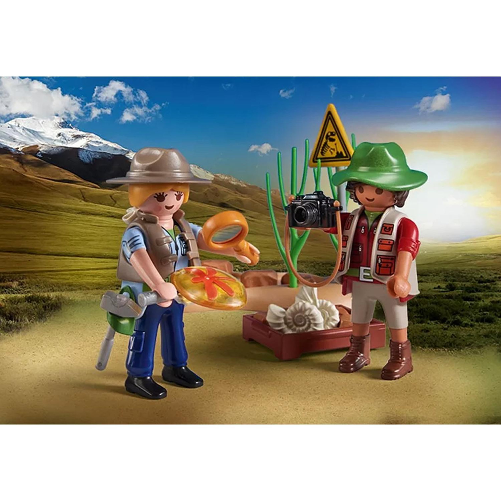 Voir la diapositive 4 : PLAYMOBIL Chercheurs et site paléontologique avec fossiles