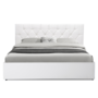 Voir la diapositive 3 : ID MARKET Lit coffre double AUSTIN avec tête de lit et sommier 160 x 200 cm PVC blanc