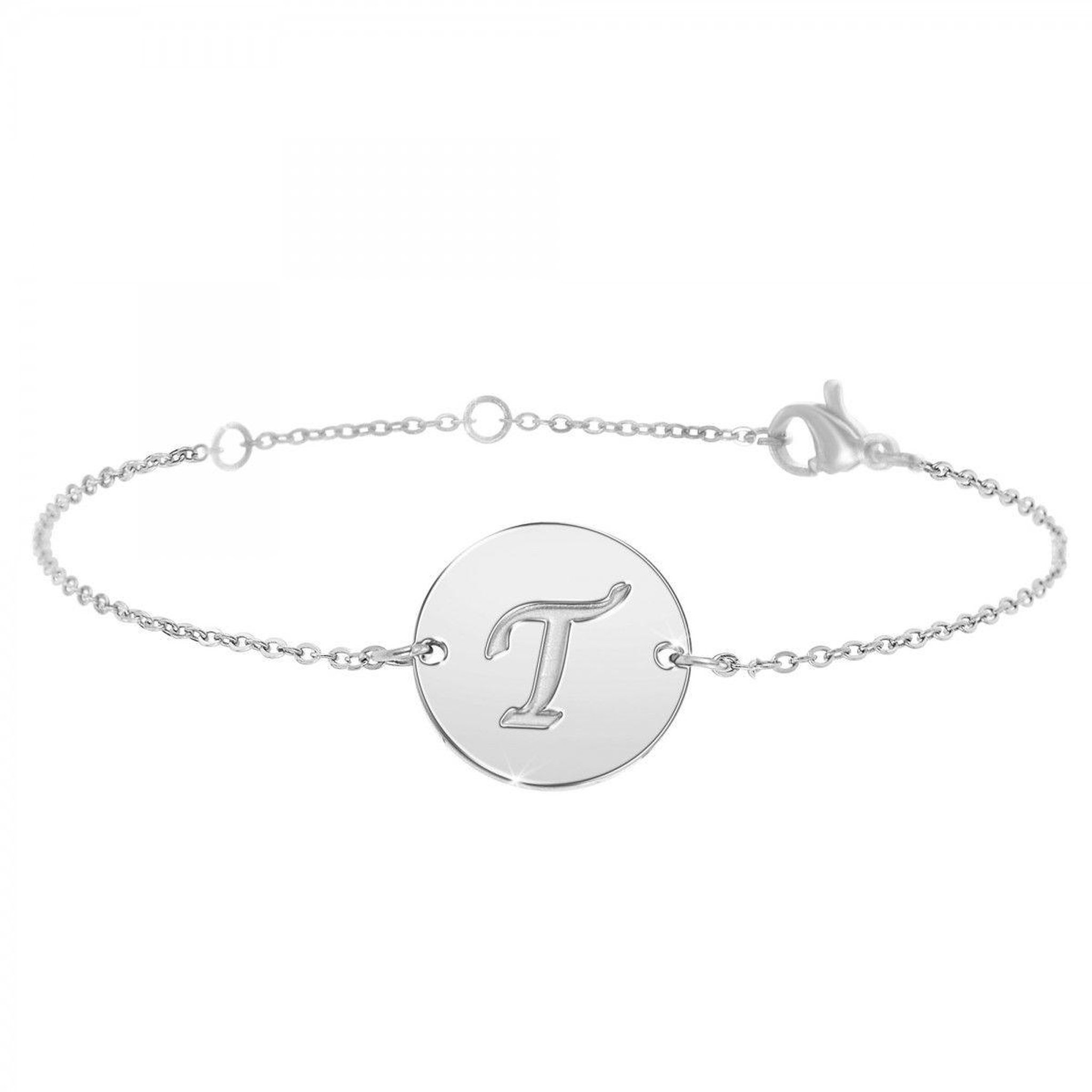 SC CRYSTAL Bracelet lettre T en acier inoxydable par SC Crystal