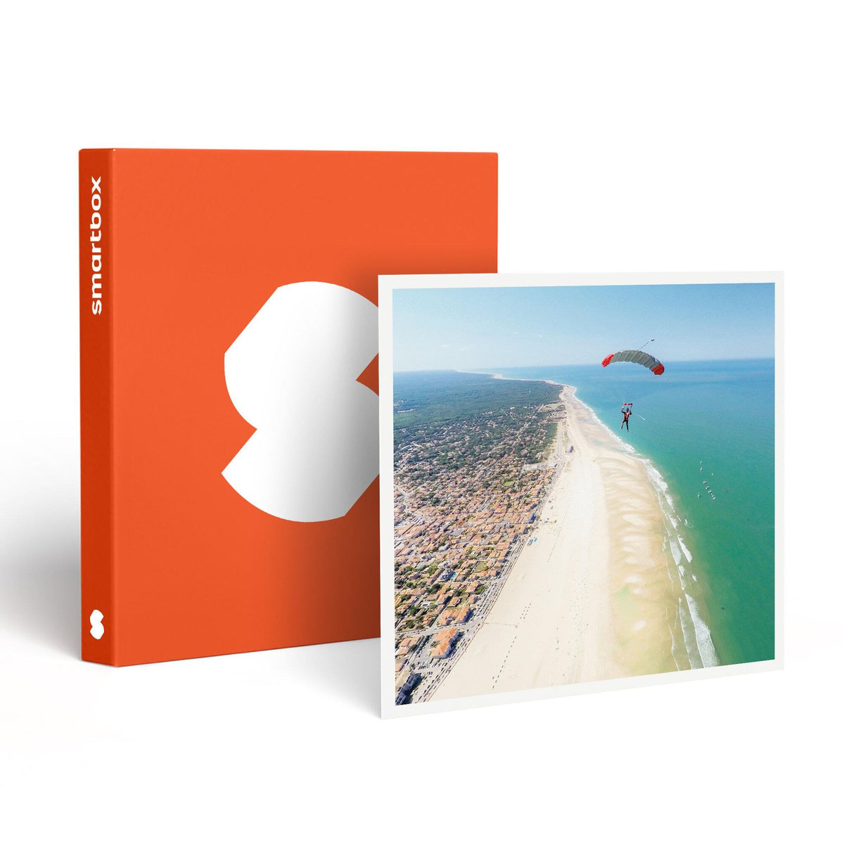 Smartbox Saut en parachute en tandem avec atterrissage sur la plage de Soulac-sur-Mer - Coffret Cadeau Sport & Aventure