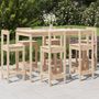 Voir la diapositive 1 : VIDAXL Ensemble de bar de jardin 7 pcs Bois de pin massif